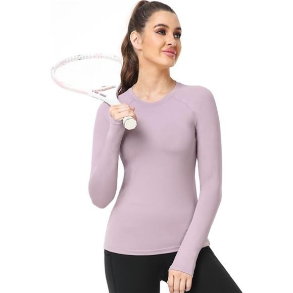 Quick-Drying Running Long Sleeve Shirt for Women Workout Shirts - Picture 3 of 7